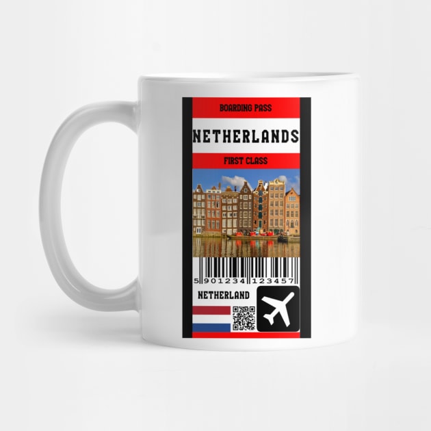 Netherlands first class boarding pass by Travellers